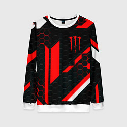 Свитшот женский Monster energy sport geometry, цвет: 3D-белый