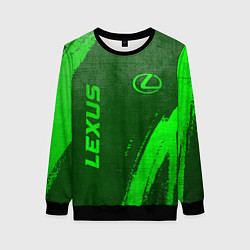 Женский свитшот Lexus - green gradient вертикально