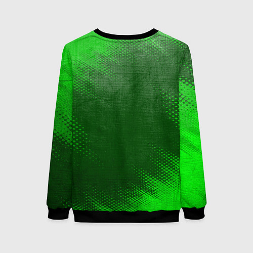 Женский свитшот Blue Exorcist - green gradient / 3D-Черный – фото 2