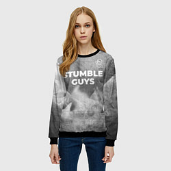 Свитшот женский Stumble Guys - grey gradient посередине, цвет: 3D-черный — фото 2