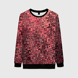 Свитшот женский Тёмный розовый абстрактная текстура, цвет: 3D-черный