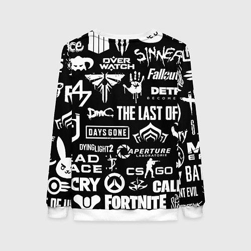 Женский свитшот Сталкер все логотипы игр / 3D-Белый – фото 2