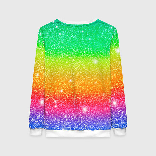 Женский свитшот Inzoi блестящий радужный фон / 3D-Белый – фото 2