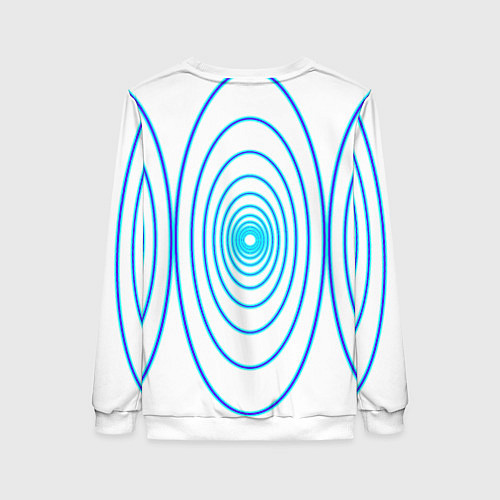 Женский свитшот Овалы с свечением / 3D-Белый – фото 2