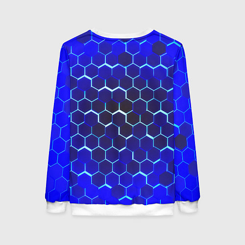 Женский свитшот Nasa голубая броня / 3D-Белый – фото 2