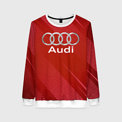 Свитшот женский Audi - абстракция, цвет: 3D-белый
