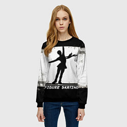 Свитшот женский Figure skating, цвет: 3D-черный — фото 2