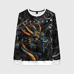 Женский свитшот Японский дракон татуировка