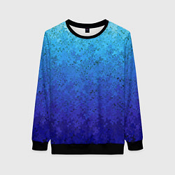 Женский свитшот Сине-голубой градиент текстура