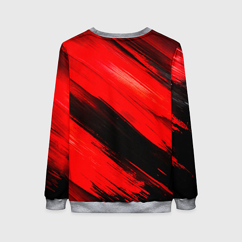 Женский свитшот Юрий Хой красно-черный фон / 3D-Меланж – фото 2