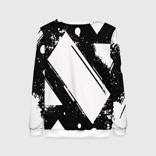 Женский свитшот Color black white / 3D-Белый – фото 2