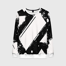 Свитшот женский Color black white, цвет: 3D-белый
