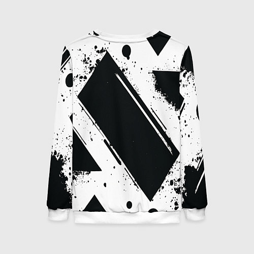 Женский свитшот Color black white / 3D-Белый – фото 2