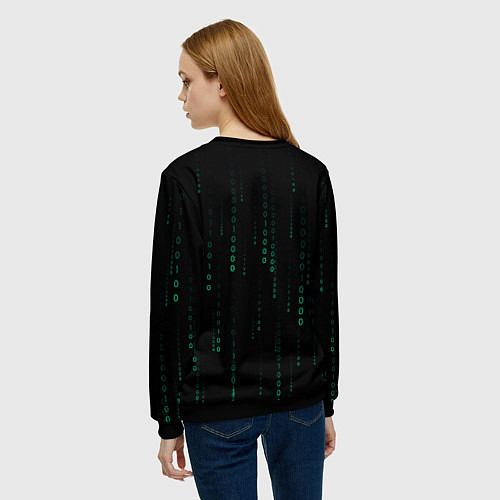 Женский свитшот Color black turquoise / 3D-Черный – фото 4