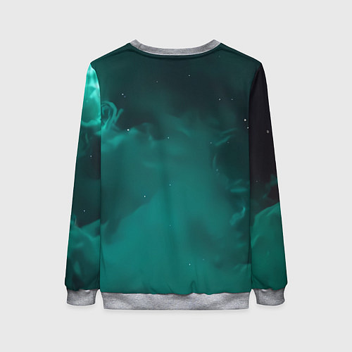 Женский свитшот Скелет в космосе / 3D-Меланж – фото 2