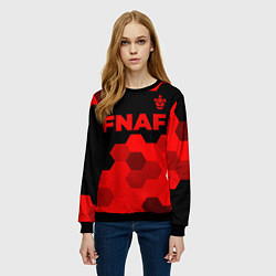 Свитшот женский FNAF - red gradient посередине, цвет: 3D-черный — фото 2