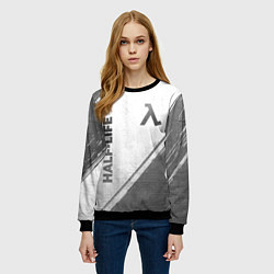 Свитшот женский Half-Life - white gradient вертикально, цвет: 3D-черный — фото 2