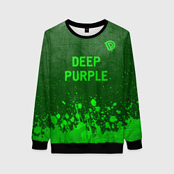 Женский свитшот Deep Purple - green gradient посередине