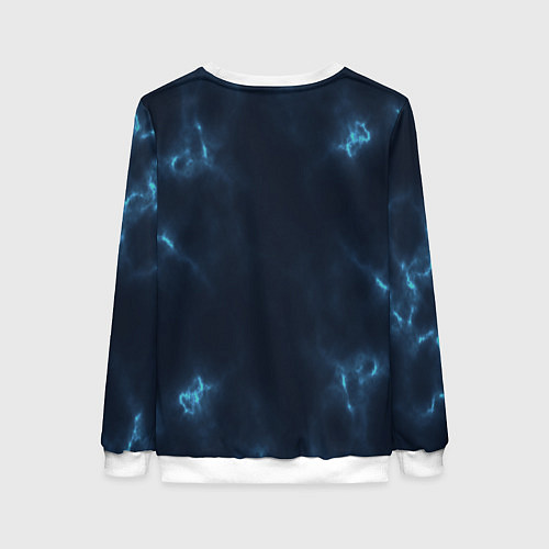 Женский свитшот The color is blue / 3D-Белый – фото 2