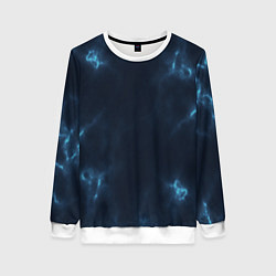 Свитшот женский The color is blue, цвет: 3D-белый