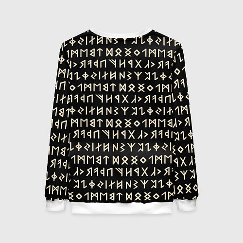 Женский свитшот Древние руны викингов / 3D-Белый – фото 2
