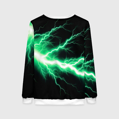 Женский свитшот Lightning green / 3D-Белый – фото 2