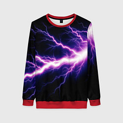 Свитшот женский Lightning purple, цвет: 3D-красный