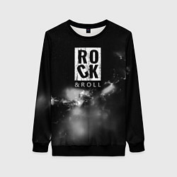 Женский свитшот Рок н ролл дым
