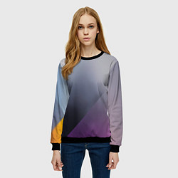 Свитшот женский Color grey with stripes, цвет: 3D-черный — фото 2