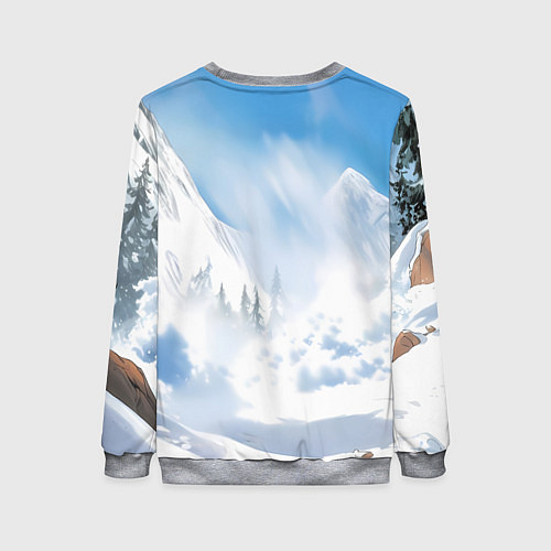 Женский свитшот Злой русский медведь / 3D-Меланж – фото 2