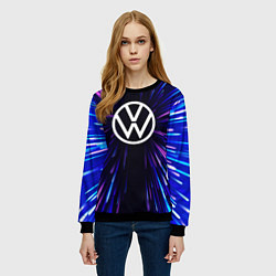 Свитшот женский Volkswagen neon energy, цвет: 3D-черный — фото 2