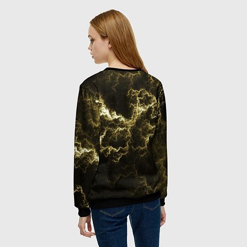 Женский свитшот Lightning yellow / 3D-Черный – фото 4