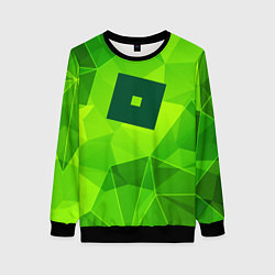 Свитшот женский Roblox green poly, цвет: 3D-черный