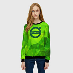 Свитшот женский Volvo green poly, цвет: 3D-черный — фото 2