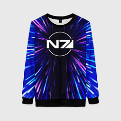Свитшот женский Mass Effect neon energy, цвет: 3D-черный