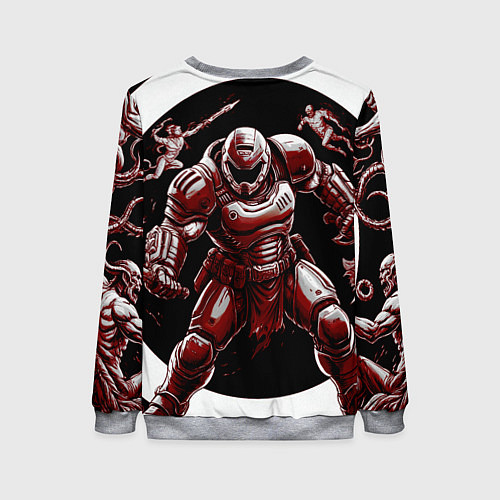 Женский свитшот Doom red guardian / 3D-Меланж – фото 2