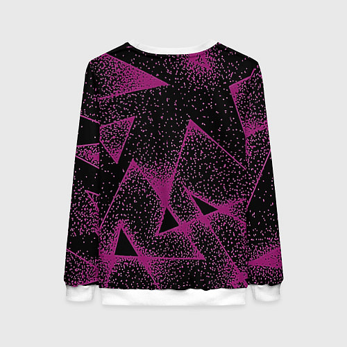 Женский свитшот The triangle is pink / 3D-Белый – фото 2