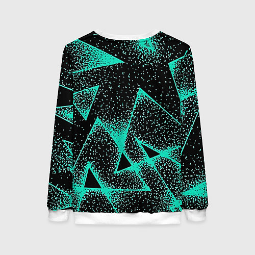 Женский свитшот The triangle is light blue / 3D-Белый – фото 2