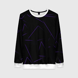 Свитшот женский Color purple line, цвет: 3D-белый