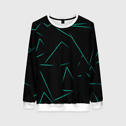 Свитшот женский Color turquoise line, цвет: 3D-белый