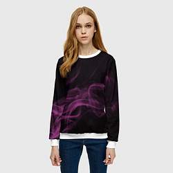 Свитшот женский Color smoke pink, цвет: 3D-белый — фото 2