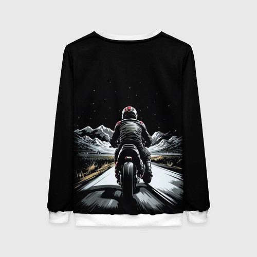 Женский свитшот Мото-путь к новым горизонтам / 3D-Белый – фото 2