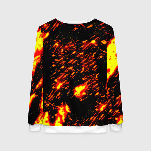 Женский свитшот Sonic огенная текстура / 3D-Белый – фото 2