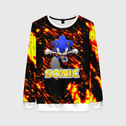 Женский свитшот Sonic огенная текстура