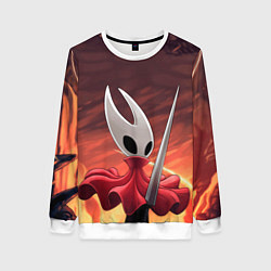 Свитшот женский Полый рыцарь Hollow knight silksong, цвет: 3D-белый