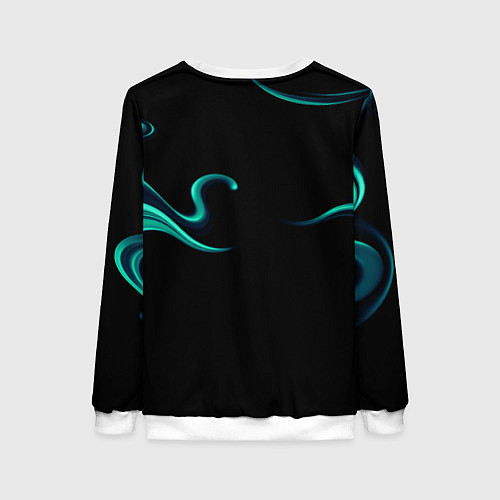 Женский свитшот Color light blue abstraction / 3D-Белый – фото 2