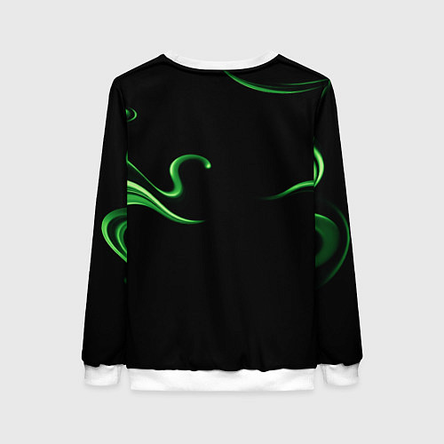 Женский свитшот The color is light green abstraction / 3D-Белый – фото 2