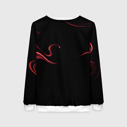 Женский свитшот Color red abstraction / 3D-Белый – фото 2