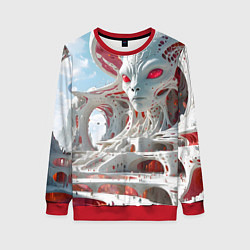 Женский свитшот Инопланетный белый город