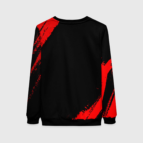 Женский свитшот Skillet - red gradient / 3D-Черный – фото 2